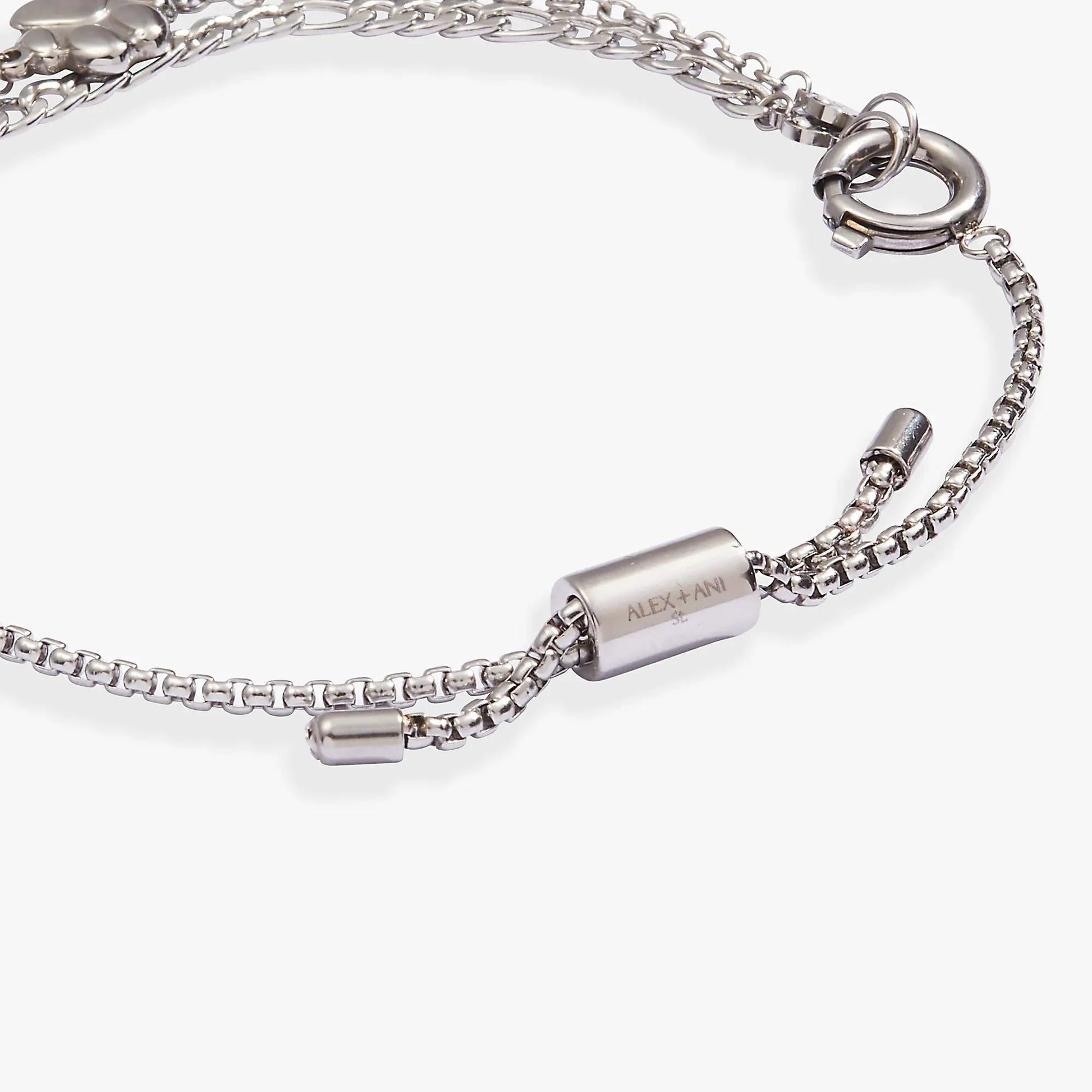 Paw Print Stranded Bracelet Set by ALEX AND ANI, silver chain bracelets with lobster clasp on Tampa Home & Garden Store