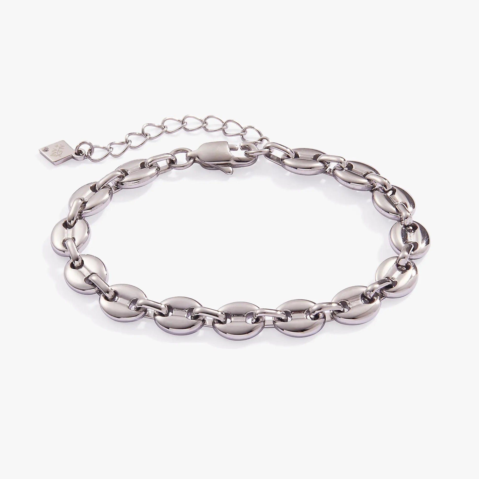 Mariner Chain Bracelet by ALEX AND ANI in silver metal with circular links and lobster clasp on Tampa Home & Garden Store