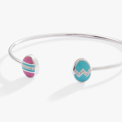 Pastel Easter Egg Flex Cuff Bracelet Blue