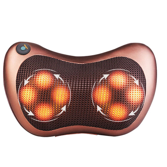Oreiller de massage électrique Chauffage infrarouge Pétrissage Nuque Épaules Dos Voiture Chaise Appareil de massage Shiatsu