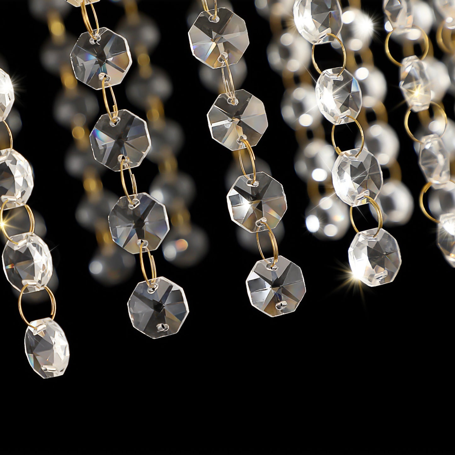 8-Light 23.6" Wide Crystal Waterfall Chandelier (Bulb Not Included)