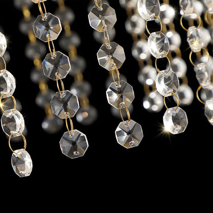 8-Light 23.6" Wide Crystal Waterfall Chandelier (Bulb Not Included)