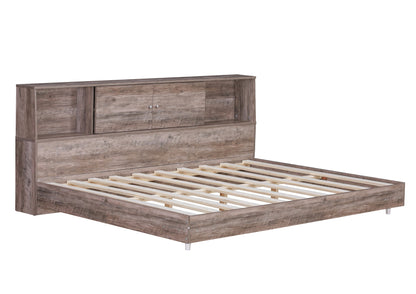 Full Size Daybed Frame with Storage Bookcases Wood Light Oak - Tampa Home & Garden Store
