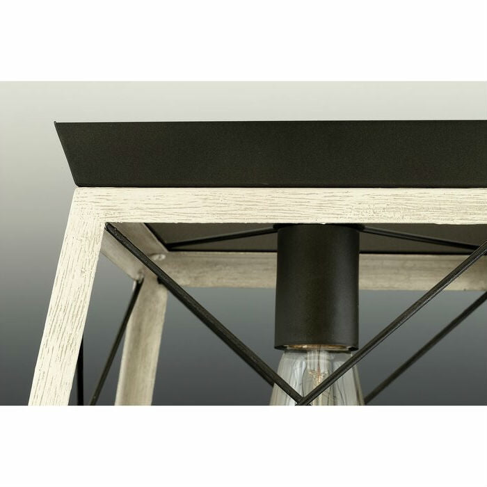 Candelabro geométrico de grafito regulable estilo linterna para granja/casa
