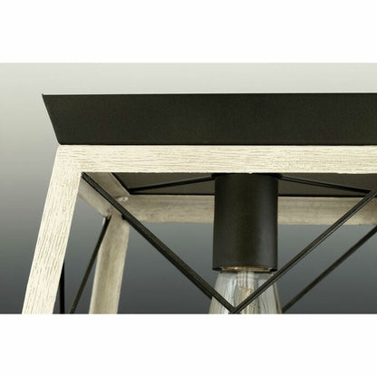 Candelabro geométrico de grafito regulable estilo linterna para granja/casa
