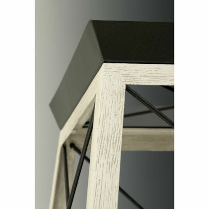 Candelabro geométrico de grafito regulable estilo linterna para granja/casa