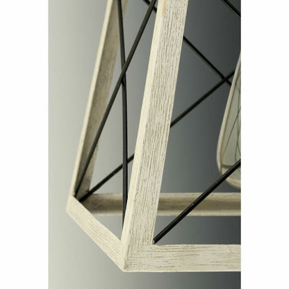 Candelabro geométrico de grafito regulable estilo linterna para granja/casa