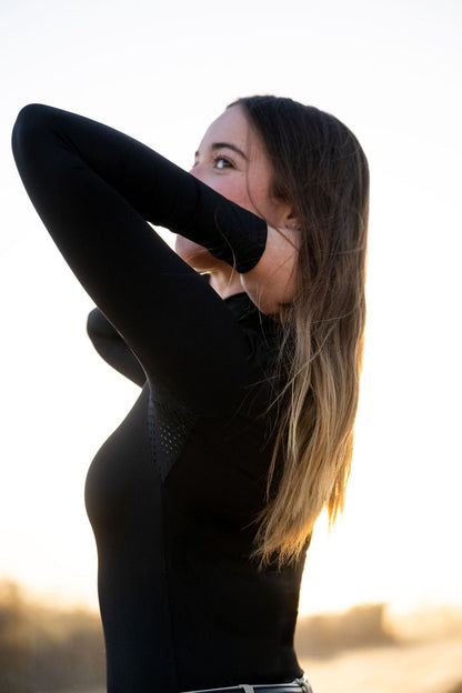 POPI X Equestrian Sun Top by BellEq in black with mesh side panels on Tampa Home & Garden Store