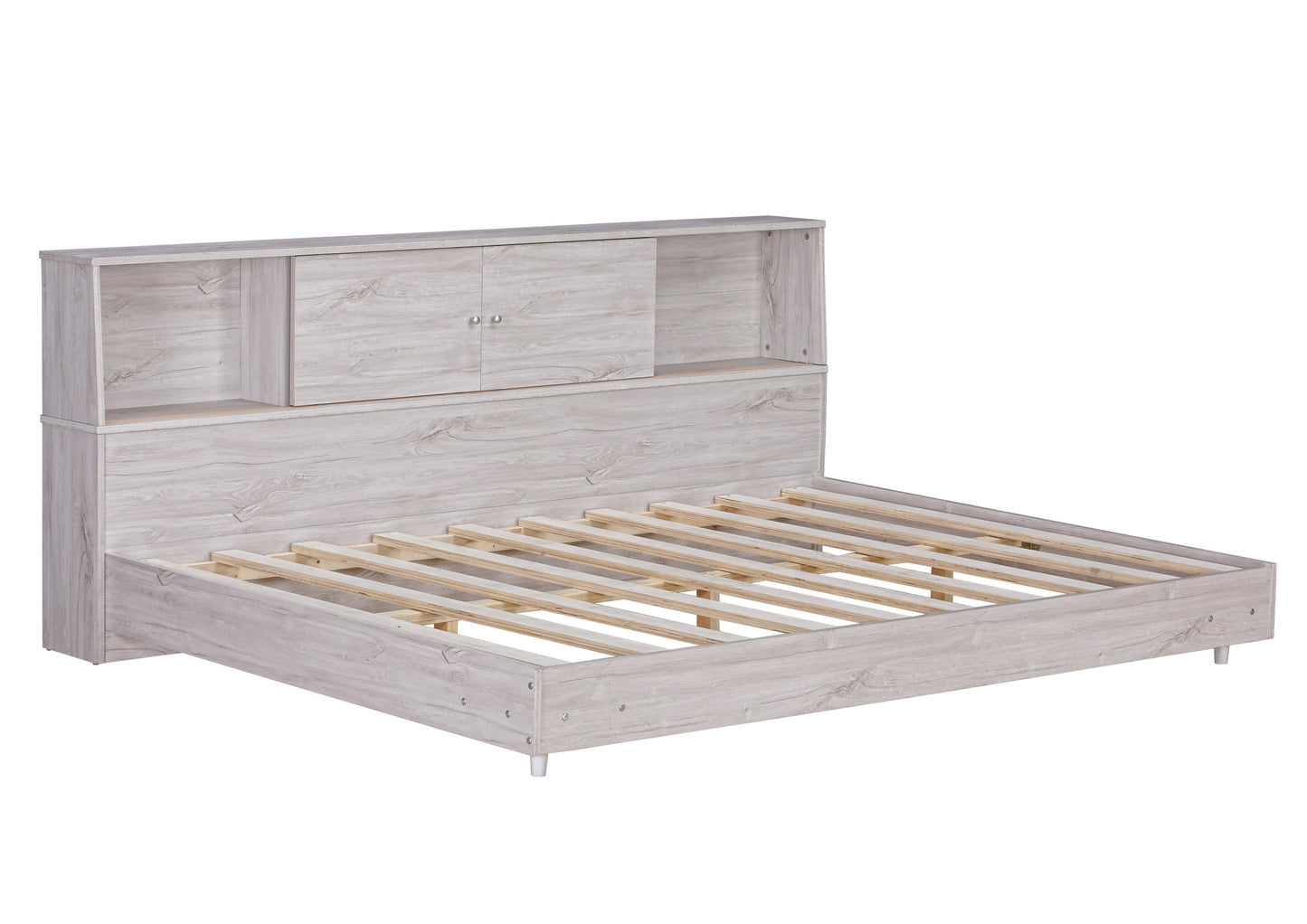 Full Size Daybed Frame with Storage Bookcases White Oak - Tampa Home & Garden Store