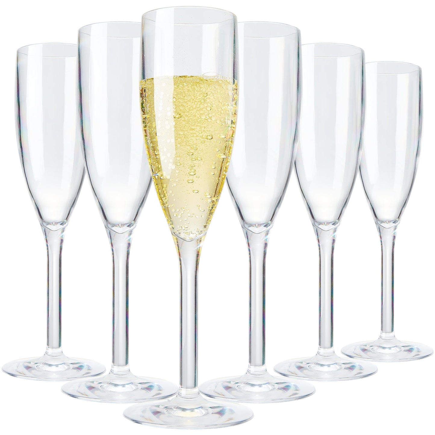 Barcelona Acrylic Champagne Flute Set of 6
