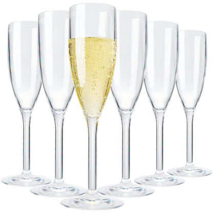 Barcelona Acrylic Champagne Flute Set of 6