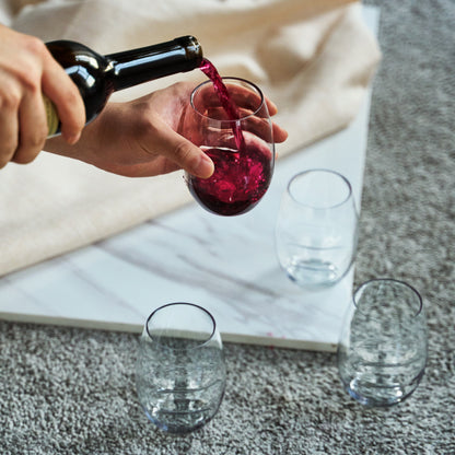 Set of Four Barcelona Stemless Wine Glasses