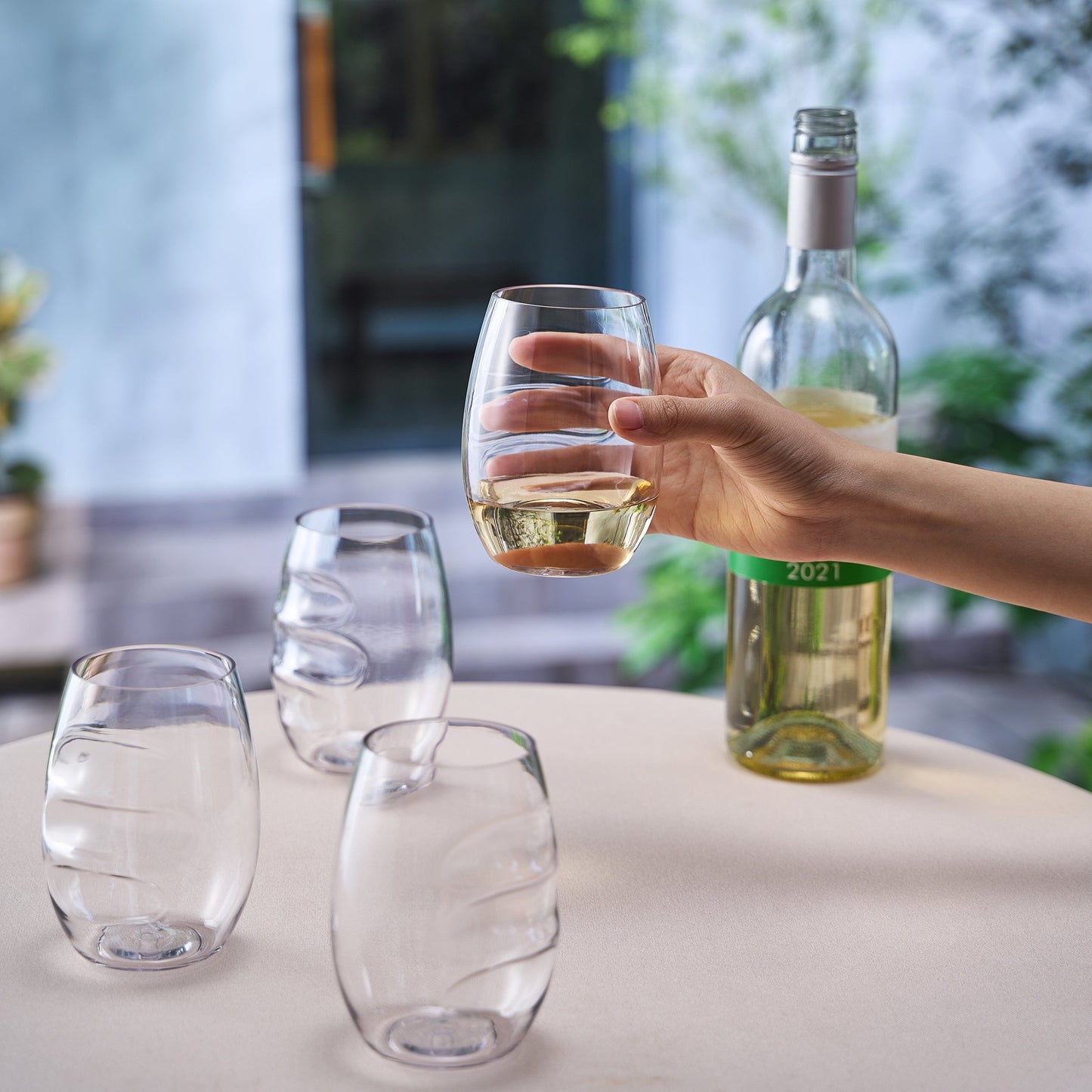 Set of Four Barcelona Stemless Wine Glasses
