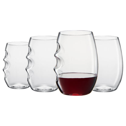 Set of Four Barcelona Stemless Wine Glasses