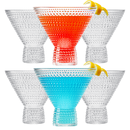 Barcelona Acrylic Hobnail Martini Set Of Six