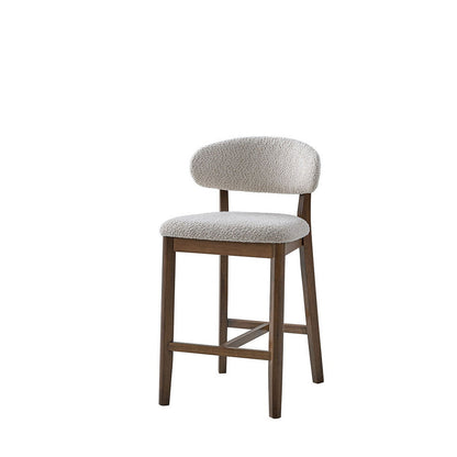 ACTU Counter Stools set of 2, 26-inch upholstered bar stools with beige seats and wood frames on Tampa Home & Garden Store