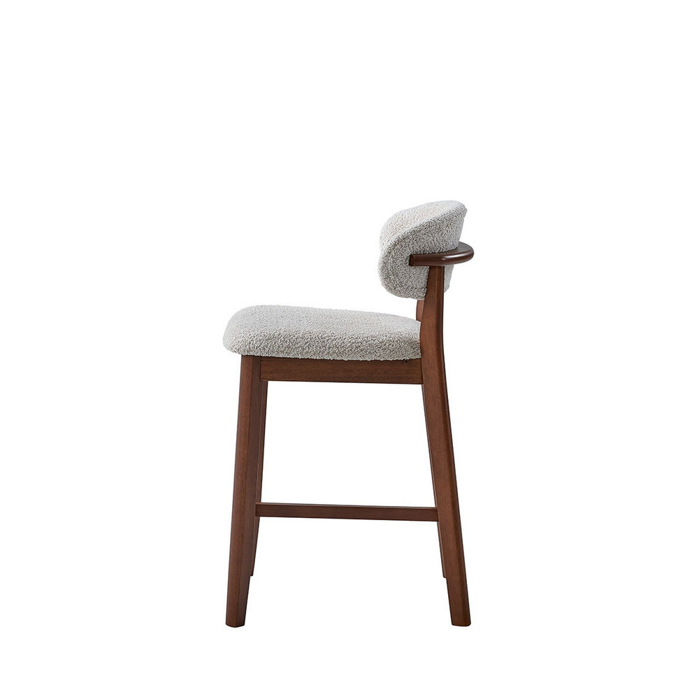 ACTU Counter Stools set of 2, 26in upholstered bar stools with solid wood frame and beige fabric on Tampa Home & Garden Store