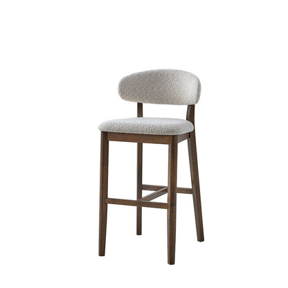 ACTU FURNITURE Bar Stool pair, 30in upholstered wood stools in beige on Tampa Home & Garden Store