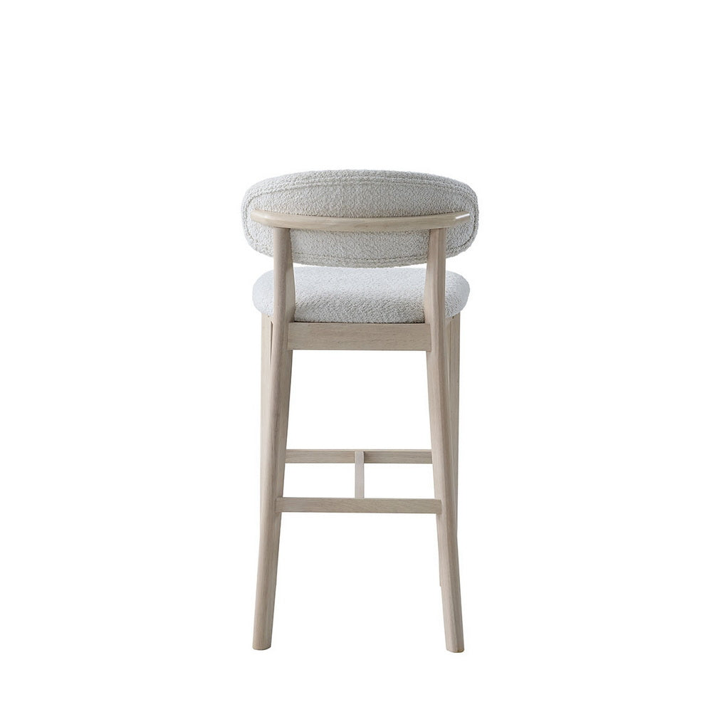 ACTU Bar Stools set of 2, 30-inch, cream upholstery with wood frame, mid-century modern on Tampa Home & Garden Store