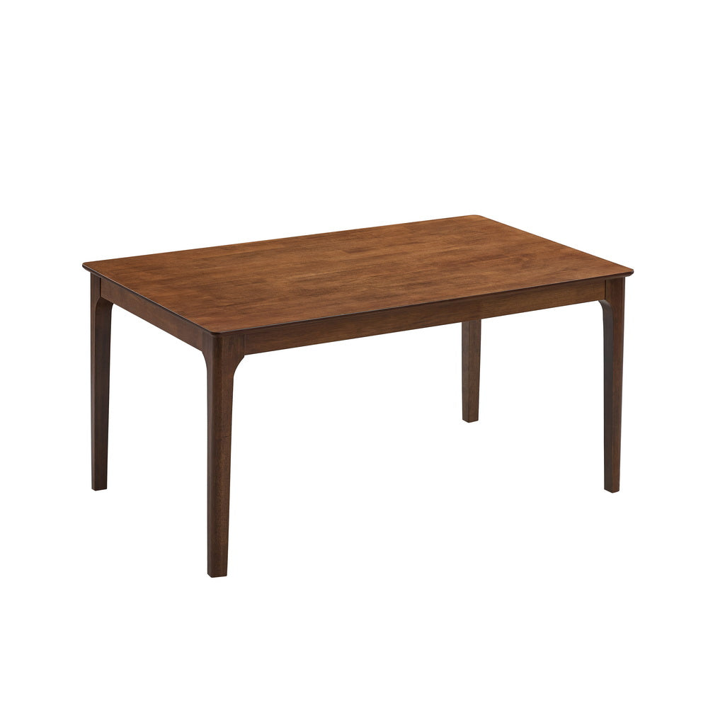 ACTU Farmhouse Dining Table Set dark brown wood with rectangular top and tapered legs for 4 to 6 on Tampa Home & Garden Store
