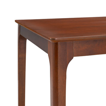 ACTU FURNITURE farmhouse dining table in warm walnut finish with rounded edge on Tampa Home & Garden Store