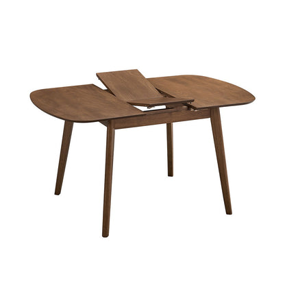 ACTU FURNITURE extendable dining table set with built-in leaf, warm wood finish seats 4–6 on Tampa Home & Garden Store