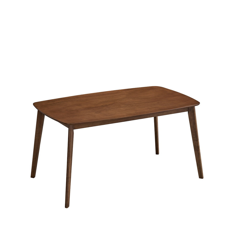 ACTU Scandinavian dining table in warm brown wood with tapered legs on Tampa Home & Garden Store