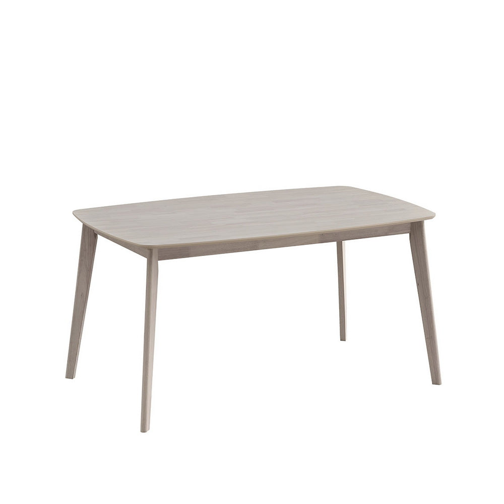 ACTU FURNITURE Scandinavian dining table in light wood finish with slender tapered legs on Tampa Home & Garden Store