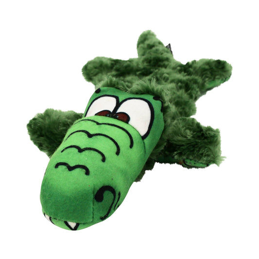 Allie Gator dog toy green plush with fuzzy fur and cartoon eyes American Dog on Tampa Home & Garden Store