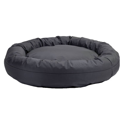 Dog Bed Round Bolstered Armor in dark gray fabric on Tampa Home & Garden Store