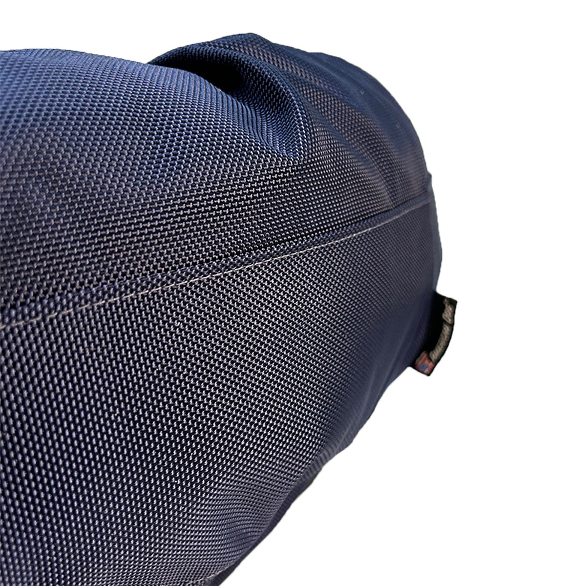 Dog Bed Round Bolstered Armor™ navy blue textured fabric by American Dog on Tampa Home & Garden Store