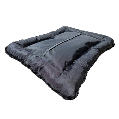 Dog bed Furvana Cloud rectangular bolstered bed in dark gray fabric by American Dog on Tampa Home & Garden Store