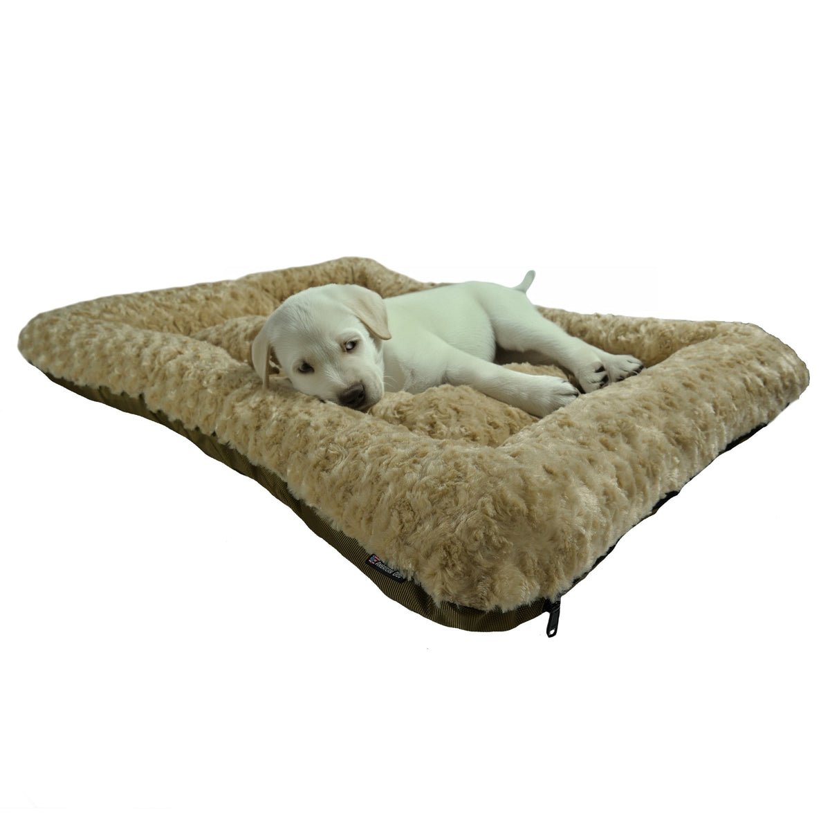 Dog Bed Furvana Cloud bolstered beige faux fur bed by American Dog on Tampa Home & Garden Store