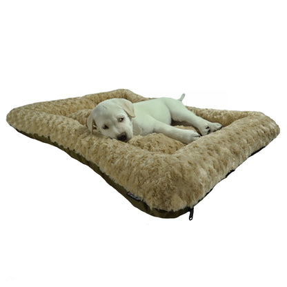Dog Bed Furvana Cloud bolstered beige faux fur bed by American Dog on Tampa Home & Garden Store