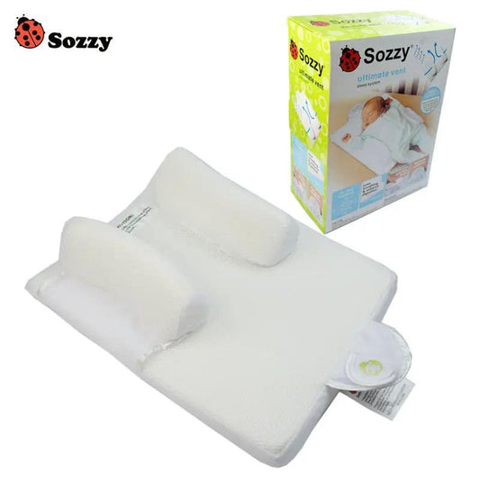 Sozzy baby sleep pad with white anti-turnover pillow set on Tampa Home & Garden Store