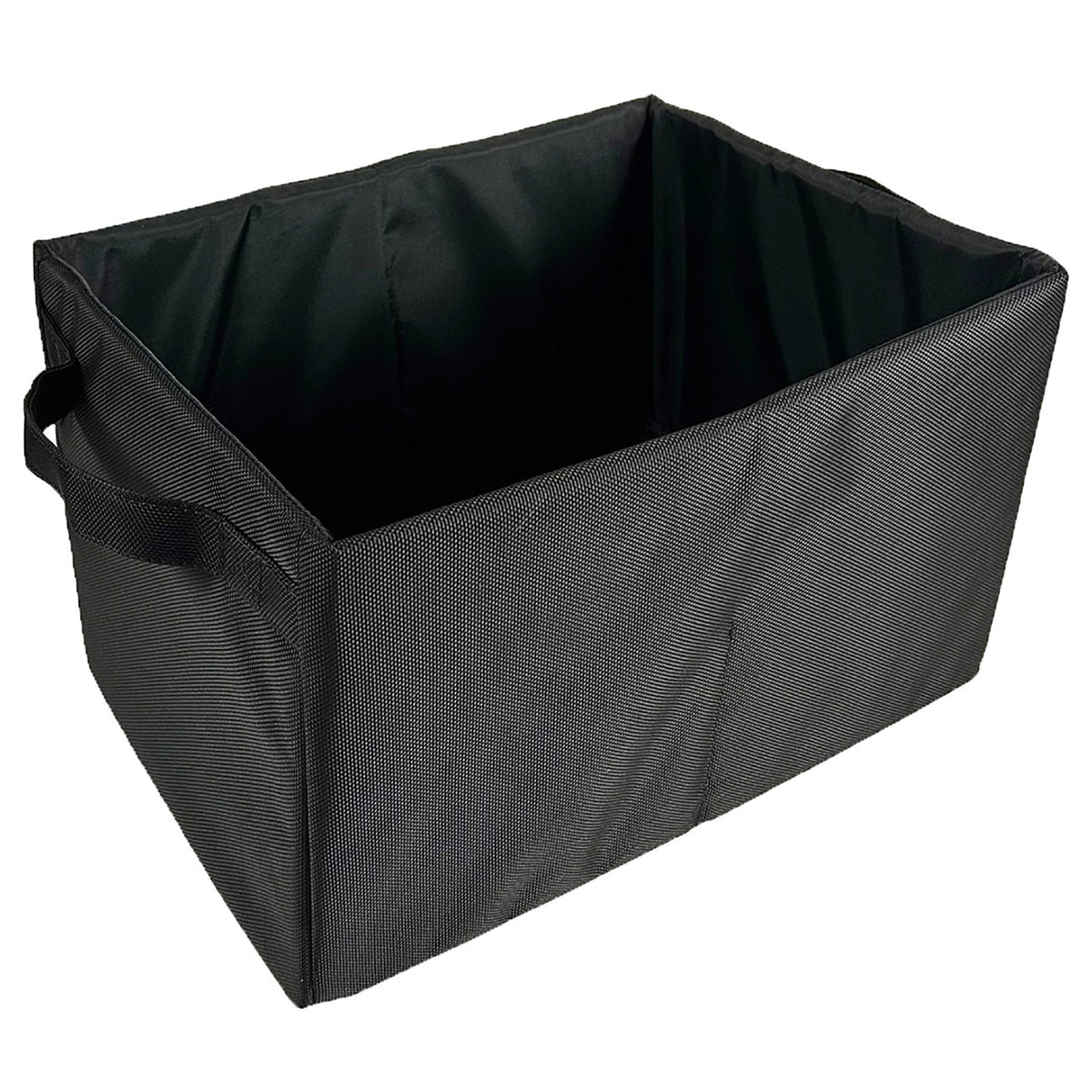 Drool Box storage bin in black fabric with side carry handles by American Dog on Tampa Home & Garden Store