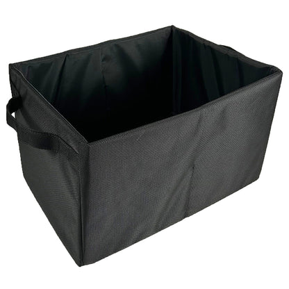 Drool Box storage bin in black fabric with side carry handles by American Dog on Tampa Home & Garden Store