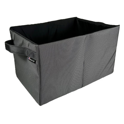 Drool Box fabric storage bin black/grey textured exterior, reinforced edge, American Dog on Tampa Home & Garden Store