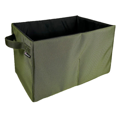 Drool Box green fabric storage bin with side handle by American Dog on Tampa Home & Garden Store