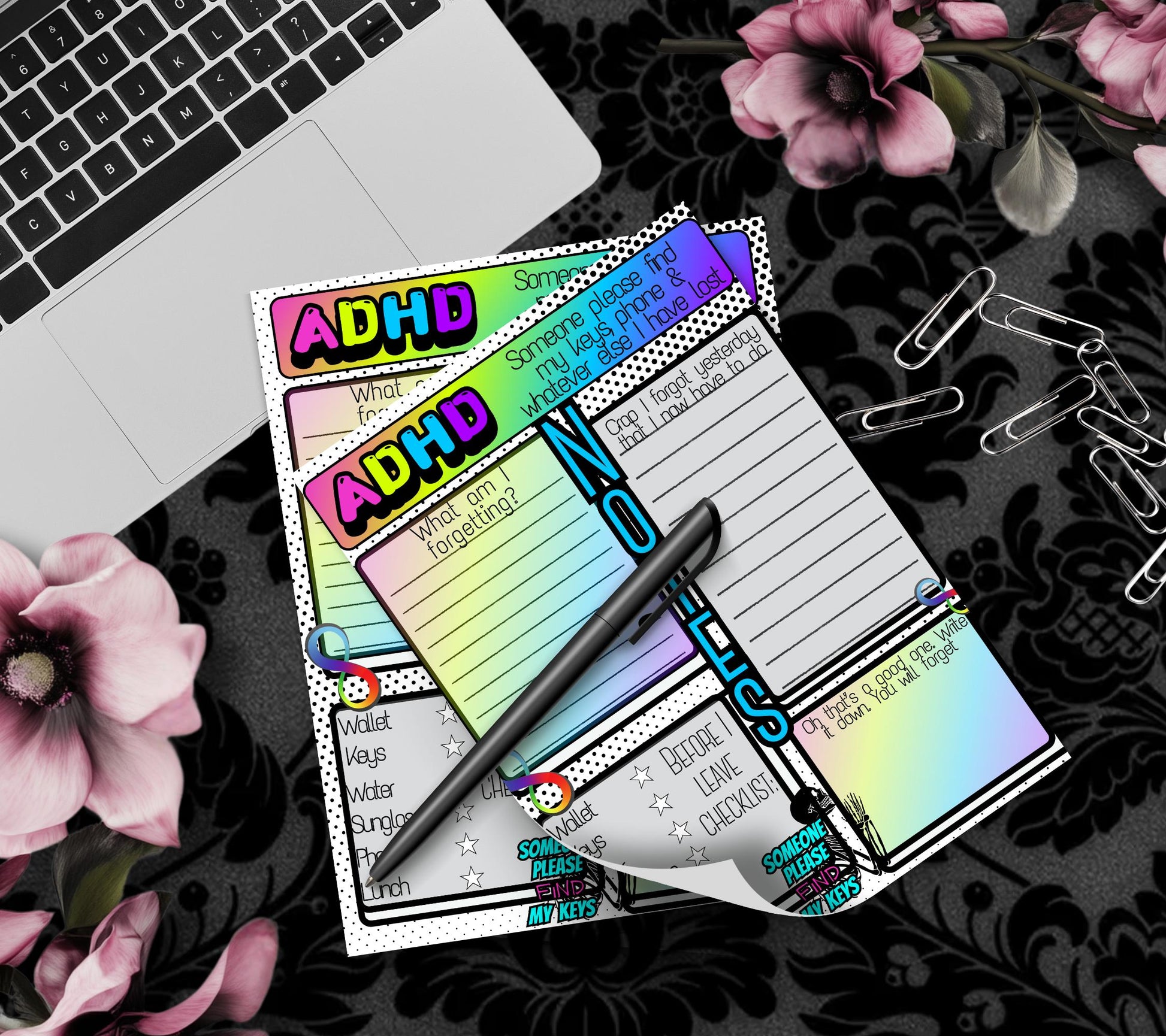 ADHD Humor Notepad: Neuro Spicy Checklist, Funny Gift - Tampa Home & Garden Store