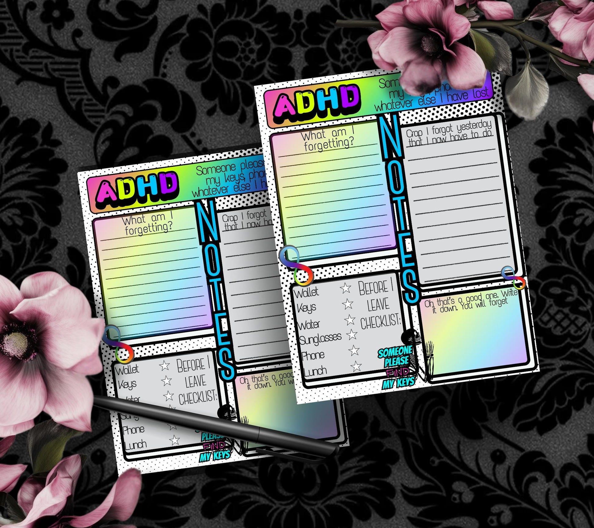 ADHD Humor Notepad: Neuro Spicy Checklist, Funny Gift - Tampa Home & Garden Store