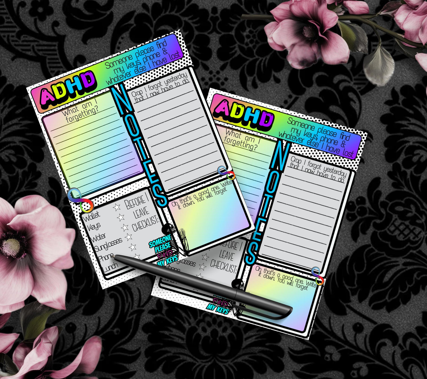 ADHD Humor Notepad: Neuro Spicy Checklist, Funny Gift - Tampa Home & Garden Store