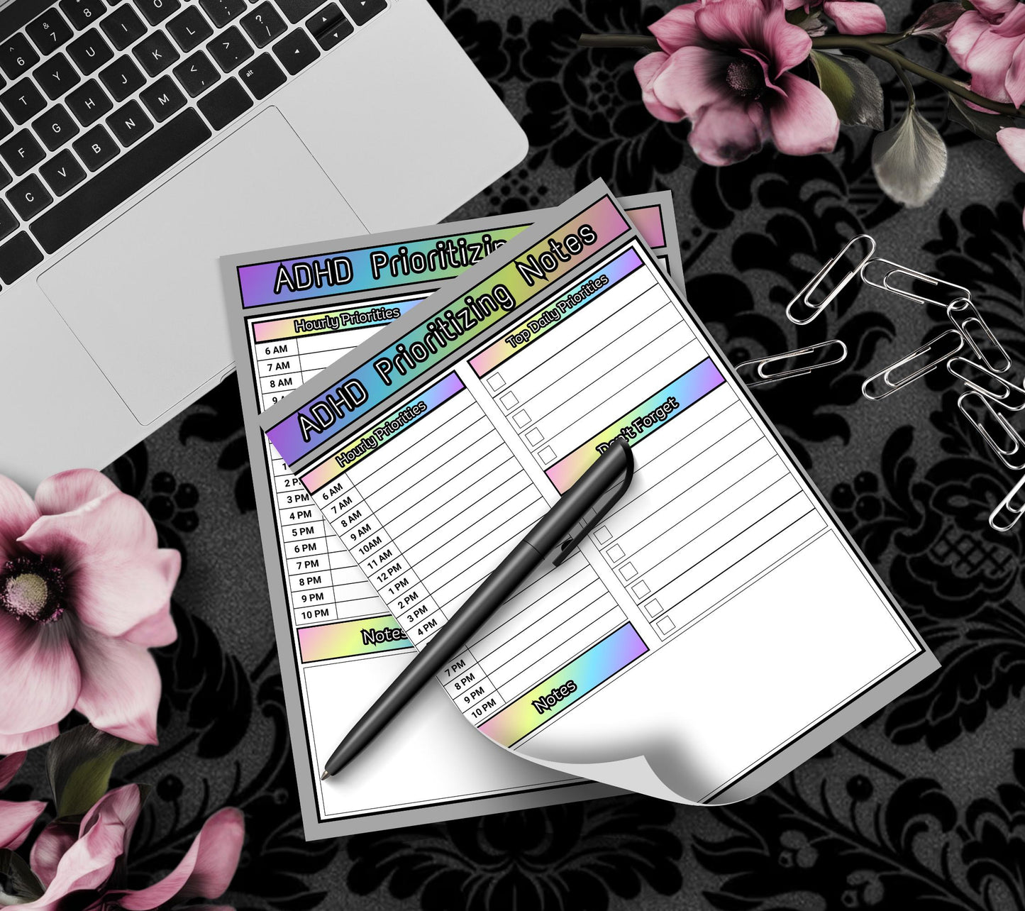 ADHD Prioritizing Notepad: Rainbow Daily Task Planner - Tampa Home & Garden Store