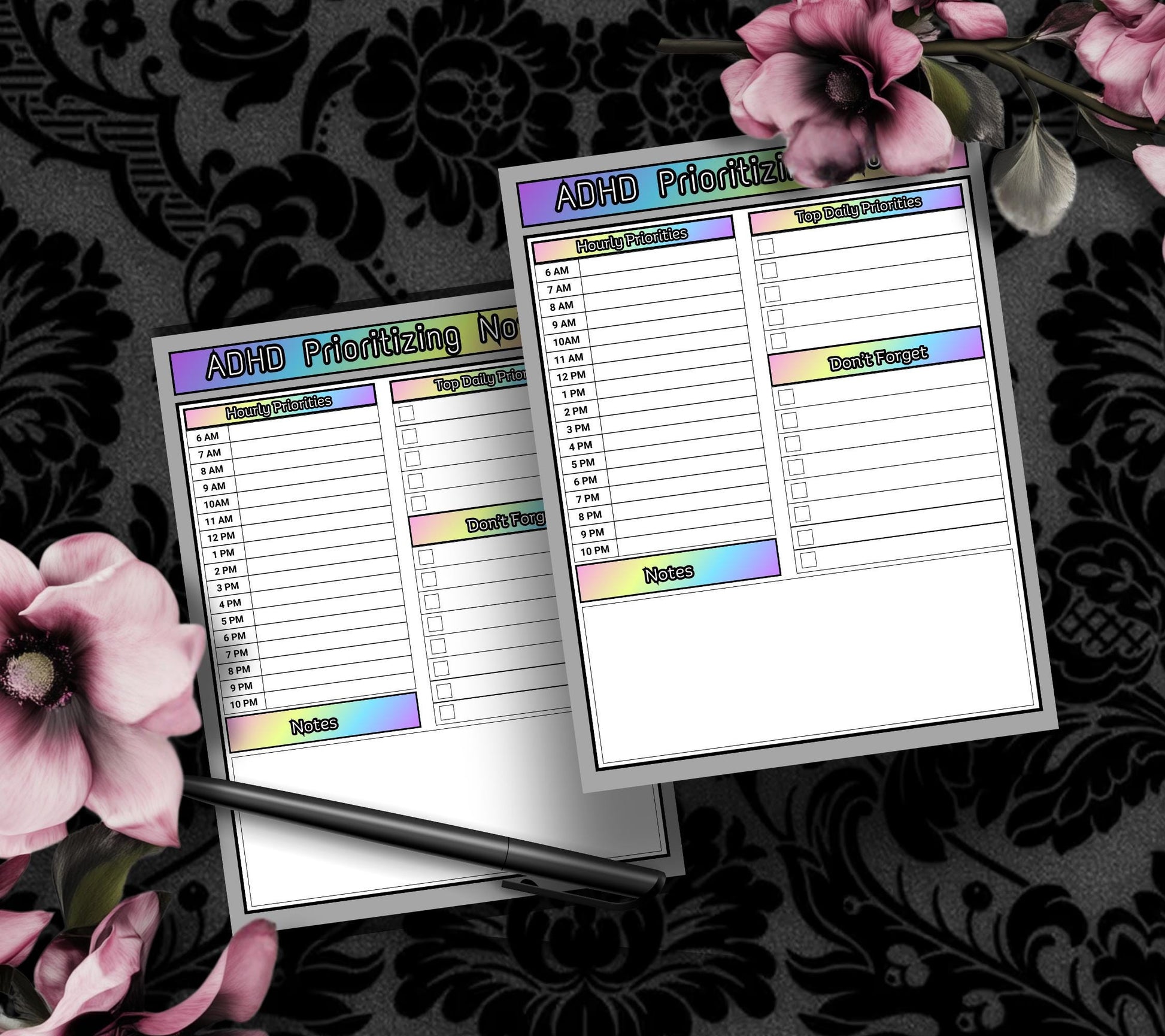 ADHD Prioritizing Notepad: Rainbow Daily Task Planner - Tampa Home & Garden Store