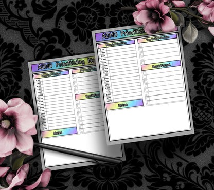 ADHD Prioritizing Notepad: Rainbow Daily Task Planner - Tampa Home & Garden Store