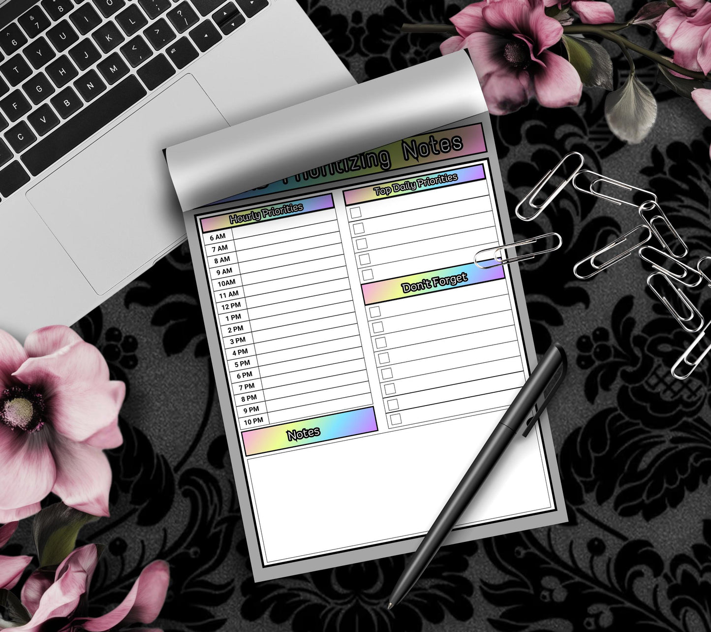 ADHD Prioritizing Notepad: Rainbow Daily Task Planner - Tampa Home & Garden Store