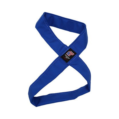 Infinity Tug blue nylon dog toy with cross strap loop by American Dog on Tampa Home & Garden Store