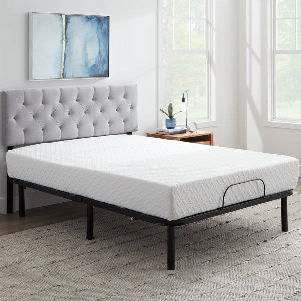 Base de cama ajustable eléctrica con cabecera y piecera, tamaño Queen, con control remoto