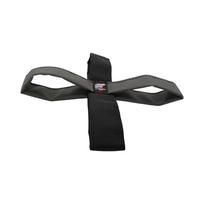 Tug N' Toss dog toy by American Dog in black nylon with knotted strap on Tampa Home & Garden Store