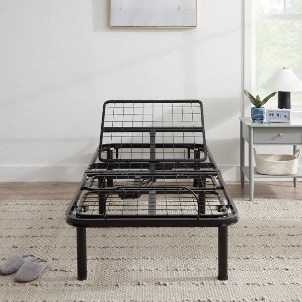 Base de cama ajustable eléctrica Twin XL con control remoto y ajuste de cabeza y pies